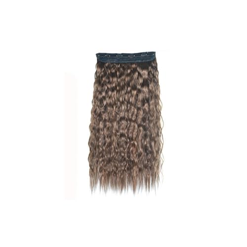 Einfach zu tragende Extensions-Clip, hitzebeständige Faserperücke und Extensions, synthetische Haarspange for Frauen, Halloween-Kostüm (Color : Light brown, Size : 55cm/22in) von SAFWEL