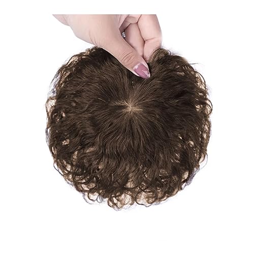 Haarspange for Frauen, unsichtbares Toupet, dünner werdendes Haar, Perücken-Haarteil, dicke obere Haarteile for Halloween, Dating (Color : Brown) von SAFWEL