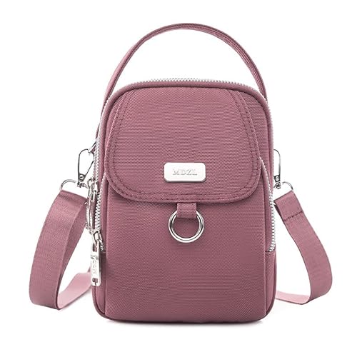 SAFWEL koreanische version kleine tasche handytasche damen crossbody tasche mode vielseitig schulter lässig kleine umhängetasche leichte stofftasche muttertasche, rose von SAFWEL