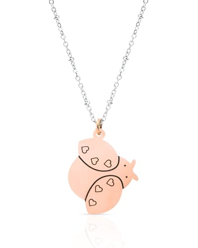 SAGA GIOIELLI® Marienkäfer Glücksbringer Damenkette, Stahl von SAGA GIOIELLI