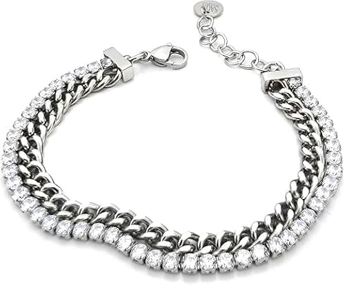 SAGA GIOIELLI Damen-Armband Tennis Stahl Geschenkbox von SAGA GIOIELLI