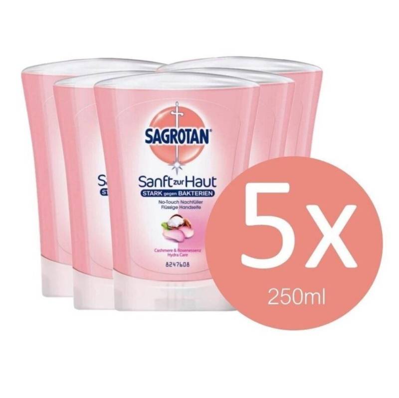 SAGROTAN Seifen-Set Nachfüll Seife Set 250ml Handseife Seifenspender Flüssigseife, 5-tlg., Nachfüller Reinigung Pflege für alle Hauttypen geeignet Seife sanft SAGROTAN Seifen-Set Nachfüll Seife Set 250ml Handseife Seifenspender Flüssigseife, 5-tlg., Nachfüller Reinigung Pflege für alle Hauttypen geeignet Seife sanft von SAGROTAN