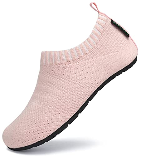 SAGUARO Baby Hausschuhe Jungen Mädchen Rutschfeste Kinderschuhe Kleinkinder Pantoffeln Stil:083 Pink Gr.18/19 von SAGUARO