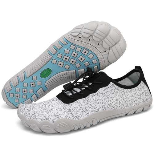 SAGUARO Badeschuhe Damen Herren Wasserschuhe Leicht Schwimmschuhe Schnell Trocknend Atmungsaktiv Strandschuhe Aquaschuhe rutschfeste Outdoor Barfußschuhe für Frauen Männer, Weiß, 38 EU SAGUARO Badeschuhe Damen Herren Wasserschuhe Leicht Schwimmschuhe Schnell Trocknend Atmungsaktiv Strandschuhe Aquaschuhe rutschfeste Outdoor Barfußschuhe für Frauen Männer, Weiß, 38 EU von SAGUARO