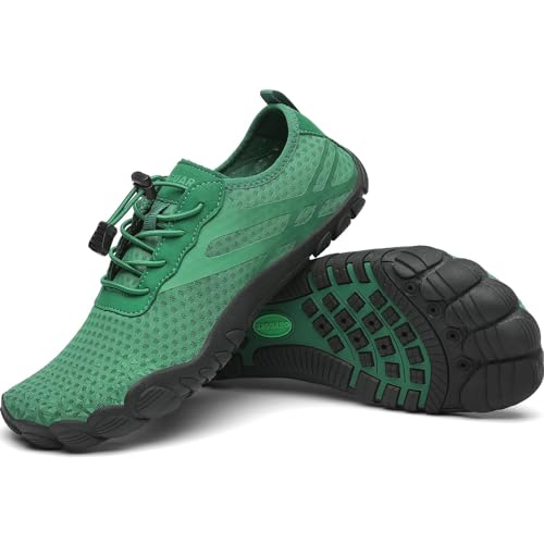 SAGUARO Badeschuhe Damen Herren Wasserschuhe Schwimmschuhe Schnelltrocken Aquaschuhe Strandschuhe Leicht Neoprenschuhe Surfschuhe rutschfeste Tauchschuhe Wassersportschuhe Smaragdgrün Gr.36 EU von SAGUARO