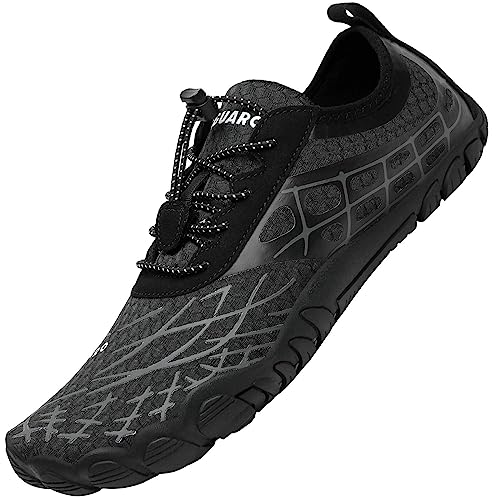 SAGUARO Badeschuhe Herren Damen Wasserschuhe Unisex Schwimmschuhe Atmungsaktiv rutschfest Schnell Trocknend Surfschuhe Outdoor Sport Kohlefaser 36 EU von SAGUARO