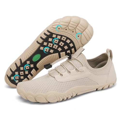 SAGUARO Badeschuhe Damen Herren Barfußschuhe Wasserschuhe Barfuss Schwimmschuhe Gegen Seeigel Aquaschuhe Leicht Strandschuhe rutschfest Barfussschuhe Sport Neoprenschuhe Khaki, Gr.41 SAGUARO Badeschuhe Damen Herren Barfußschuhe Wasserschuhe Barfuss Schwimmschuhe Gegen Seeigel Aquaschuhe Leicht Strandschuhe rutschfest Barfussschuhe Sport Neoprenschuhe Khaki, Gr.41 von SAGUARO