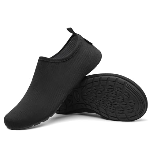 SAGUARO Badeschuhe Herren Wasserschuhe Damen Schwimmschuhe Aquaschuhe Schnell Trocknend Strandschuhe Surfschuhe Leicht Neoprenschuhe Wassersportschuhe Tauchschuhe Lakritz Gr. 44/45 EU von SAGUARO