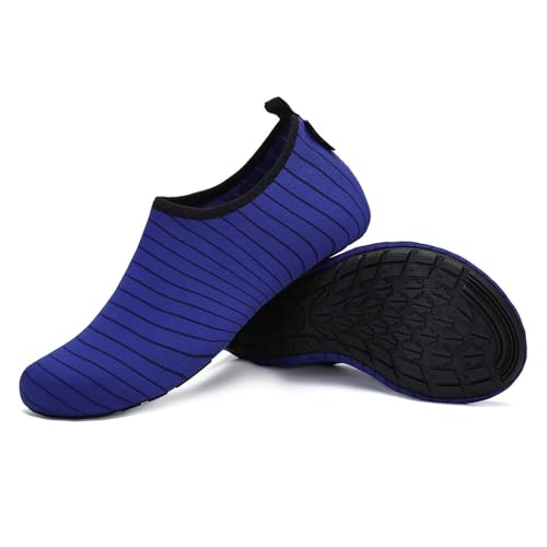 SAGUARO Badeschuhe Herren Wasserschuhe Damen Schwimmschuhe Aquaschuhe Schnell Trocknend Strandschuhe Surfschuhe Leicht Neoprenschuhe Wassersportschuhe Tauchschuhe Marineblau Gr. 40/41 EU von SAGUARO