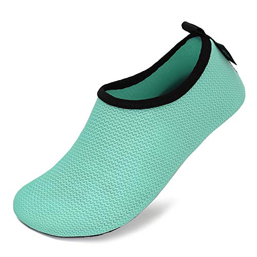 SAGUARO Badeschuhe Jungen Mädchen Schnell Trocknend Schwimmschuhe rutschfest Wassersportschuhe für Kleinkind Beach Pool,072 Grün,20/21 von SAGUARO