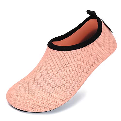 SAGUARO Badeschuhe Jungen Mädchen Schnell Trocknend Schwimmschuhe rutschfest Wassersportschuhe für Kleinkind Beach Pool,072 Pink,20/21 von SAGUARO