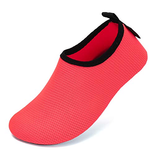 SAGUARO Badeschuhe Jungen Mädchen Schnell Trocknend SchwimmschuheWassersportschuhe für Kleinkind Beach Pool,072 Rot,30/31 von SAGUARO