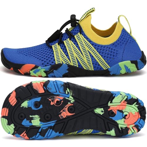 SAGUARO Badeschuhe Kinder Schwimmschuhe rutschfest Wasserschuhe Aquaschuhe Schnell Trocknend Strandschuhe Wassersportschuhe für Jungen Mädchen Navy Blau, Gr.33 EU von SAGUARO