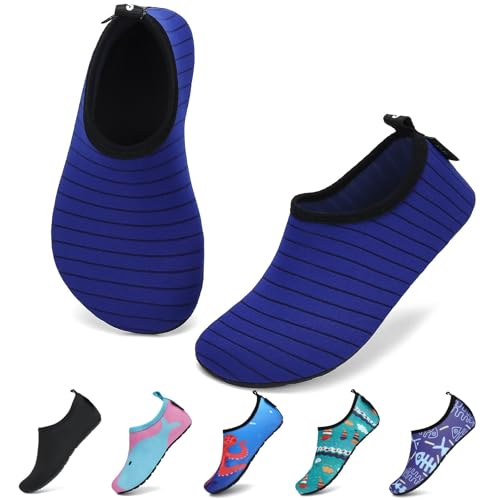 SAGUARO Badeschuhe Kinder Wasserschuhe Kleinkind Schwimmschuhe Strandschuhe Jungen Mädchen Aquaschuhe für Strand Schwimmbad, Admiral Blau, 20/21 EU von SAGUARO