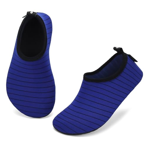 SAGUARO Badeschuhe Kinder Kleinkind Strandschuhe Schwimmschuhe Wasserschuhe Jungen Mädchen Aquaschuhe Barfußschuhe für Strand Schwimmbad(033 Blau,32/33 EU) von SAGUARO