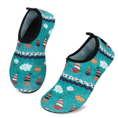 SAGUARO Badeschuhe Kinder Kleinkind Strandschuhe Schwimmschuhe Wasserschuhe Jungen Mädchen Aquaschuhe Barfußschuhe für Strand Schwimmbad(070 Mehrfarbig,26/27 EU) von SAGUARO