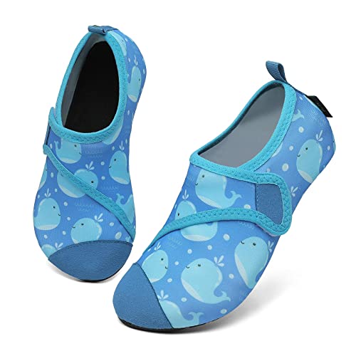 SAGUARO Badeschuhe Kinder Schnelltrocknend Aquaschuhe Mädchen Wasserschuhe Jungen Schwimmschuhe rutschfest Schwimmbad Strand Blau Gr.20/21 EU von SAGUARO