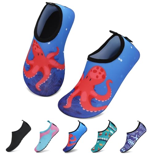 SAGUARO Badeschuhe Kinder Wasserschuhe Kleinkind Schwimmschuhe Strandschuhe Jungen Mädchen Aquaschuhe für Strand Schwimmbad, Kobalt Blau, 32/33 EU von SAGUARO