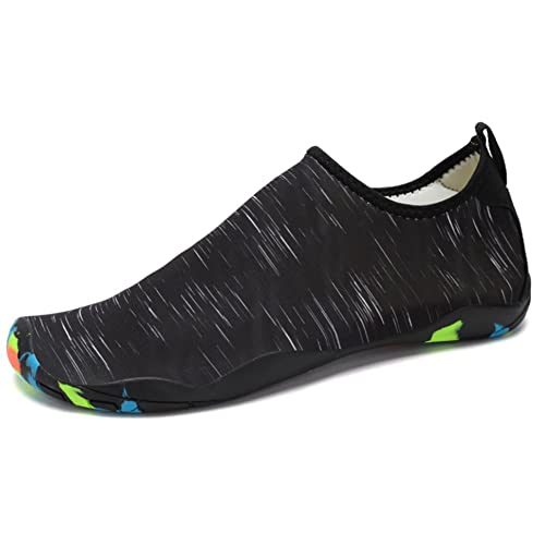 SAGUARO Badeschuhe Strandschuhe Aquaschuhe Wasserschuhe Surfschuhe Schwimmschuhe für Damen Herren Kinder, Schwarz 4, 36 EU von SAGUARO