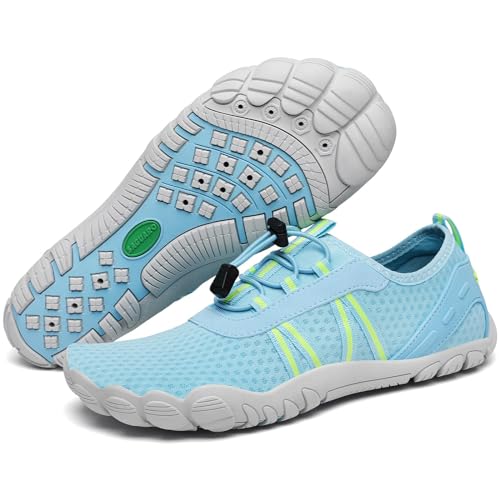 SAGUARO Barfuß Badeschuhe Unisex Wasserschuhe Schnell Trocknend Dicke Sohle rutschfest Aqua Schwimm Surf Strand Fitness Schuhe GR.38 von SAGUARO