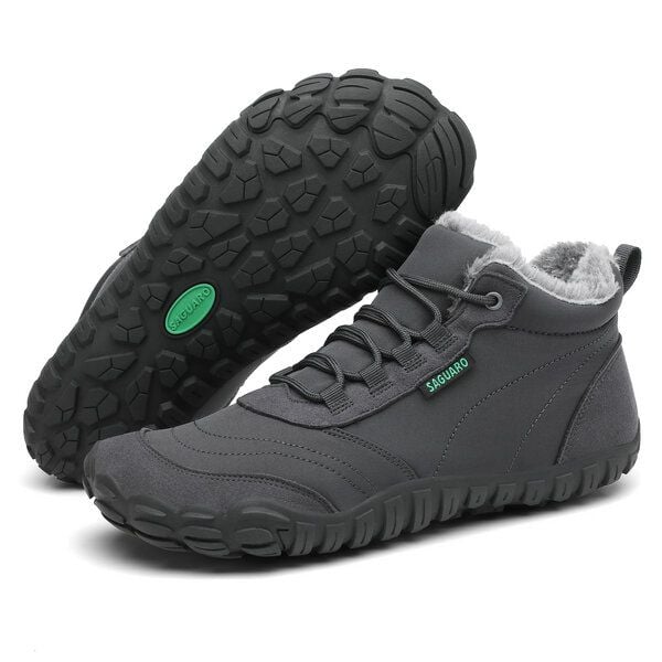 SAGUARO Barfuß-Schuhe vegan Winter-Stiefel warm & weich gefüttert Boots von SAGUARO