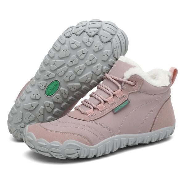 SAGUARO Barfuß-Schuhe vegan Winter-Stiefel warm & weich gefüttert Boots von SAGUARO