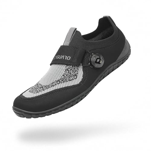 SAGUARO Barfußschuhe Herren Damen Barfuss Schuhe Unisex Knit Barfussschuhe Minimalistische Fitnessschuhe Barefoot Shoes, Flex Ⅰ Schwarz, Gr.39 von SAGUARO