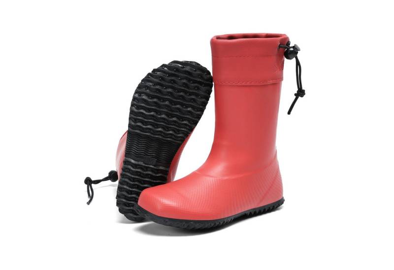 SAGUARO Barfußschuhe Barfuß - Gummistiefel (3mm Sohlenstärke, Nullabsatz, bequem, leicht, leicht-gefüttert, rutschfest) Minimalschuhe wasserdicht Regen-Schuhe Regen-Stiefel Schuhkragen vegan von SAGUARO