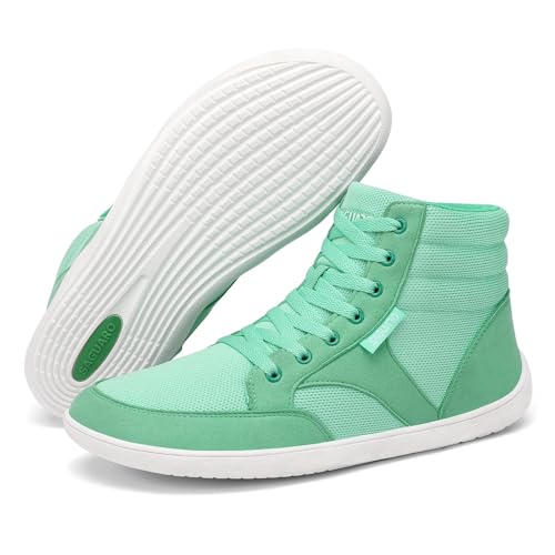 SAGUARO Barfußschuhe Damen Herren - Barfuss Schuhe Damen Outdoor Barfusschuhe High-Top Barefoot Shoes mit Zero-Drop Sohle Grün, Gr.42 SAGUARO Barfußschuhe Damen Herren - Barfuss Schuhe Damen Outdoor Barfusschuhe High-Top Barefoot Shoes mit Zero-Drop Sohle Grün, Gr.42 von SAGUARO