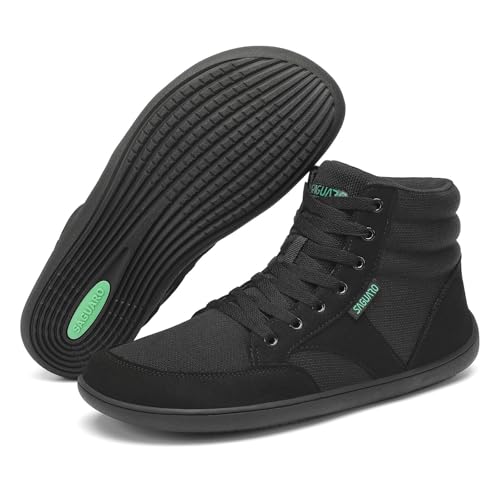 SAGUARO Barfußschuhe Damen Herren - Barfuss Schuhe Damen Outdoor Barfusschuhe High-Top Barefoot Shoes mit Zero-Drop Sohle Schwarz, Gr.41 SAGUARO Barfußschuhe Damen Herren - Barfuss Schuhe Damen Outdoor Barfusschuhe High-Top Barefoot Shoes mit Zero-Drop Sohle Schwarz, Gr.41 von SAGUARO