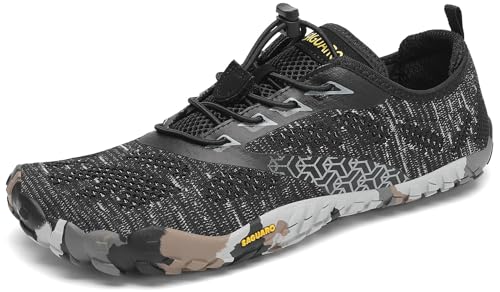 SAGUARO Barfußschuhe Damen Herren Zehenschuhe Traillaufschuhe Weich Bequem Barfussschuhe Fitnessschuhe Männer Frauen Trainingsschuhe für Joggen Laufen Wandern, Tinte Schwarz, 48 EU SAGUARO Barfußschuhe Damen Herren Zehenschuhe Traillaufschuhe Weich Bequem Barfussschuhe Fitnessschuhe Männer Frauen Trainingsschuhe für Joggen Laufen Wandern, Tinte Schwarz, 48 EU von SAGUARO