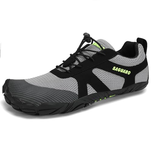 SAGUARO Barfußschuhe Herren Barfussschuhe Damen Barfuss Schuhe Zehenschuhe Outdoor Fitnessschuhe rutschfest Traillaufschuhe Barefoot Shoes mit Zero-Drop Solhe Dim Grau, Gr.39 EU SAGUARO Barfußschuhe Herren Barfussschuhe Damen Barfuss Schuhe Zehenschuhe Outdoor Fitnessschuhe rutschfest Traillaufschuhe Barefoot Shoes mit Zero-Drop Solhe Dim Grau, Gr.39 EU von SAGUARO
