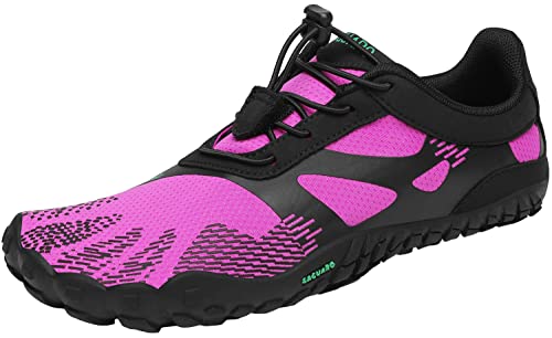 SAGUARO Barfussschuhe Damen Trainingsschuhe Barfuß Laufschuhe Atmungsaktiv rutschfest Schnelltrocknend Minimalistische Zehenschuhe für Trekking Wander Laufen Parkour Gym, 054 Lila, 36 EU von SAGUARO