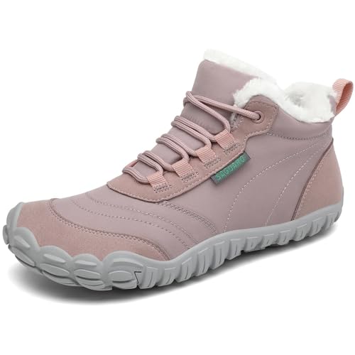 SAGUARO Barfußschuhe Damen Winter Gefüttert Winterschuhe Barfusschuhe Warm rutschfest Winterstiefel Wasserabweisend Outdoor Winter Boots Rosa,EU GR.38 SAGUARO Barfußschuhe Damen Winter Gefüttert Winterschuhe Barfusschuhe Warm rutschfest Winterstiefel Wasserabweisend Outdoor Winter Boots Rosa,EU GR.38 von SAGUARO
