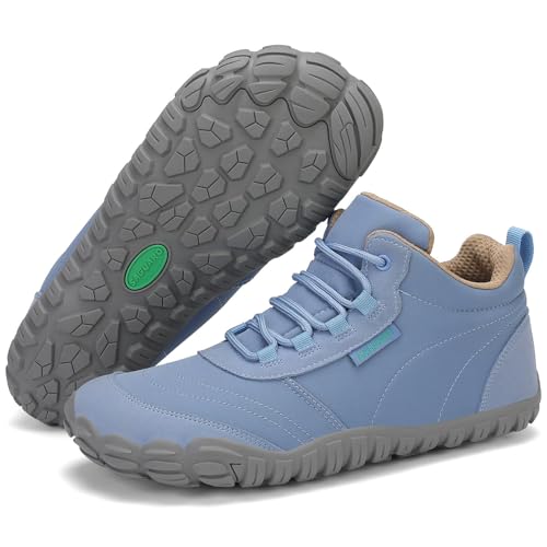 SAGUARO Barfußschuhe Herren Barfuss Schuhe Damen Barfusschuhe Leicht Zehenschuhe Bequem Fitnessschuhe rutschfest Traillaufschuhe Barefoot Shoes mit Zero-Drop Sohle Himmel Blau,EU Gr.37 von SAGUARO
