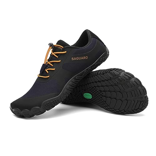 SAGUARO Barfußschuhe Herren Barfussschuhe Damen Outdoor Fitnessschuhe Barfuß Schuhe Traillaufschuhe Barfuss Laufschuhe Lapislazuli Blau,Gr.48 von SAGUARO