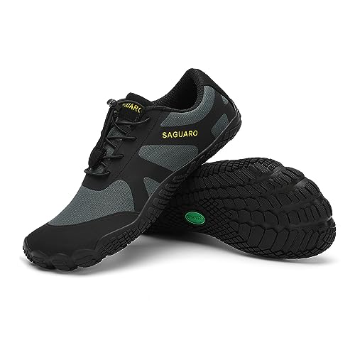 SAGUARO Barfußschuhe Herren Barfussschuhe Damen Outdoor Fitnessschuhe Barfuß Schuhe Traillaufschuhe Barfuss Laufschuhe Persisch Grün,Gr.40 von SAGUARO