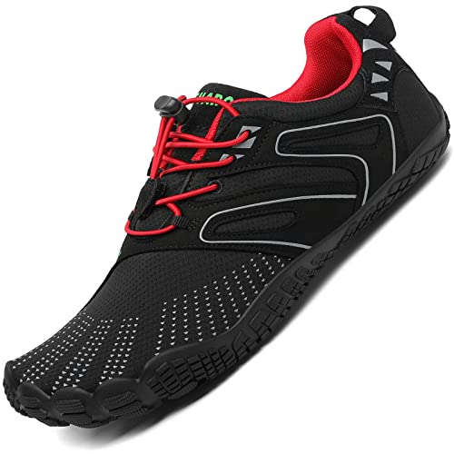 SAGUARO Barfußschuhe Herren Damen Minimalistische Traillaufschuhe Indoor Outdoor Fitnessschuhe, 36 EU, 59 Rot von SAGUARO