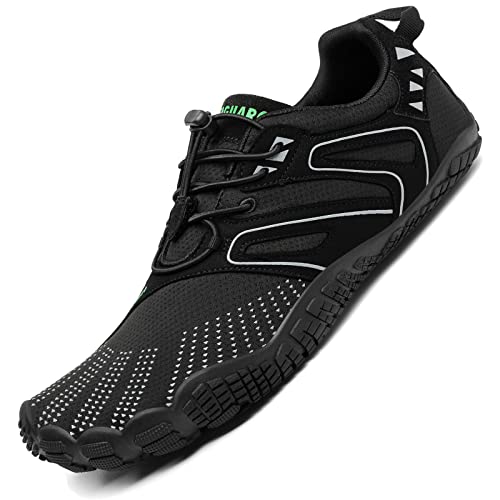 SAGUARO Barfußschuhe Herren Damen Minimalistische Traillaufschuhe Indoor Outdoor Fitnessschuhe, 42 EU, 59 Schwarz von SAGUARO