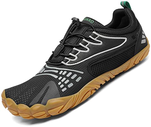 SAGUARO Barfussschuhe Herren Damen Traillaufschuhe Leicht Training Fitnessschuhe Wander Wald Strand Straßenlaufschuhe Outdoor & Indoor Sports Schuhe für Frauen Männer, 057 Tinte Schwarz, 36 EU von SAGUARO