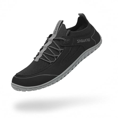 SAGUARO Barfußschuhe Damen Herren Barfuss Schuhe Knit Barfussschuhe Minimalistische Fitnessschuhe Barefoot Shoes, Flex II Schwarz, Gr.43 SAGUARO Barfußschuhe Damen Herren Barfuss Schuhe Knit Barfussschuhe Minimalistische Fitnessschuhe Barefoot Shoes, Flex II Schwarz, Gr.43 von SAGUARO