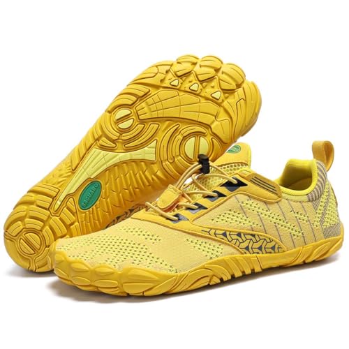 SAGUARO Barfußschuhe Herren Damen Zehenschuhe Ultraleicht Bequem Traillaufschuhe rutschfest Atmungsaktiv Barfussschuhe mit Breiter Zehenbox für Training Fitness, Butter Gelb, 42 EU SAGUARO Barfußschuhe Herren Damen Zehenschuhe Ultraleicht Bequem Traillaufschuhe rutschfest Atmungsaktiv Barfussschuhe mit Breiter Zehenbox für Training Fitness, Butter Gelb, 42 EU von SAGUARO