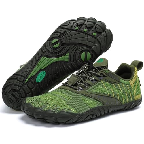 SAGUARO Barfußschuhe Herren Damen Barfussschuhe Ultraleicht Bequem Barefoot Shoes rutschfest Atmungsaktiv mit Breiter Zehenbox für Training Fitness, Pickle Grün, 38 EU von SAGUARO