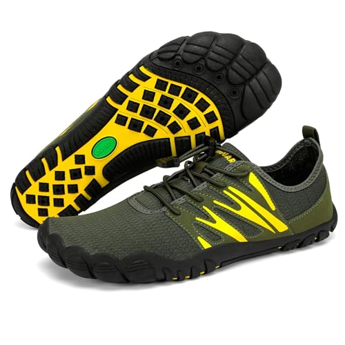 SAGUARO Barfußschuhe Herren Schnell Trocknend Wasserschuhe Leicht Atmungsaktive Badeschuhe Männer rutschfest Barfussschuhe, Armeegrün, 40 EU SAGUARO Barfußschuhe Herren Schnell Trocknend Wasserschuhe Leicht Atmungsaktive Badeschuhe Männer rutschfest Barfussschuhe, Armeegrün, 40 EU von SAGUARO