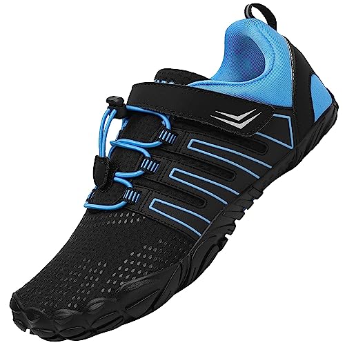 SAGUARO Barfussschuhe Herren Traillaufschuhe Barfuß Laufschuhe Damen Atmungsaktiv rutschfest Schnelltrocknend Minimalistische Outdoor & Indoor Sports Schuhe, 083 Blau 39 von SAGUARO