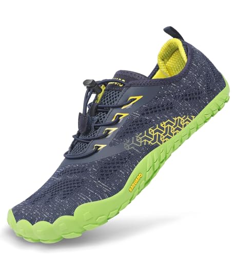 SAGUARO Barfuss Schuhe Damen Barfußschuhe Herren Zehenschuhe rutschfest Atmungsaktive Barefoot Shoes Indoor & Outdoor Barfussschuhe mit Breiter Zehenbox & Zero Drop Solhe, Blau, 41 EU von SAGUARO