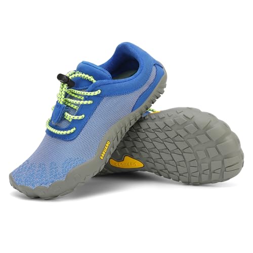 SAGUARO Barfußschuhe Kinder Barfussschuhe Jungen Mädchen Zehenschuhe rutschfest Barfuß Kinderschuhe Outdoor Minimalistische mit Zero-Drop Solhe Brandeis-Blau,Gr.36 von SAGUARO
