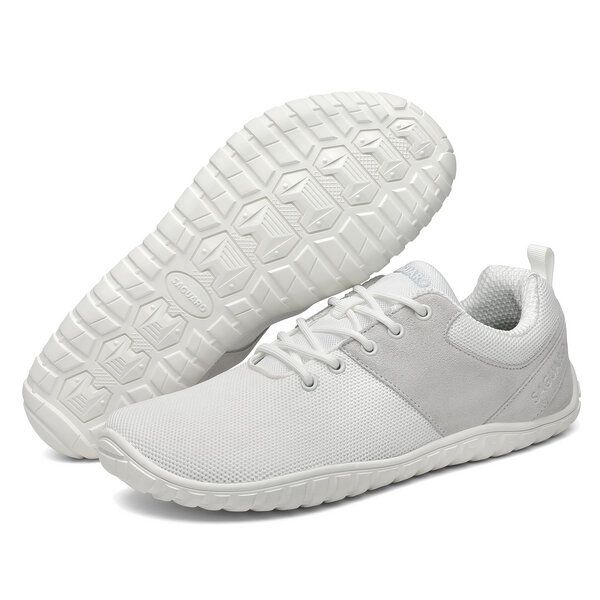 SAGUARO Barfußschuhe Leder Freizeit-Schuhe Schnürschuhe Sneaker Halbschuhe von SAGUARO