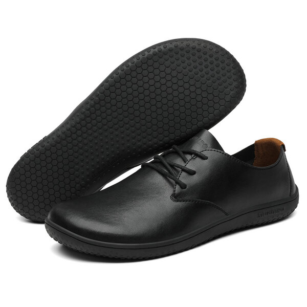 SAGUARO Barfußschuhe vegan Leder Herrenschuhe Business Halbschuhe Schnürschuhe von SAGUARO