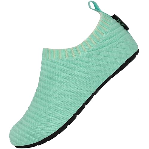 SAGUARO Hausschuhe Leicht rutschfest Pantoffeln Atmungsaktives Slippers für Jungen Mädchen Kleinkinder, Slipper Hellgrau 32/33 von SAGUARO